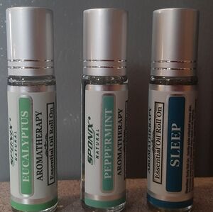 3 x 10ml Sponix Natural Aromatherapy Essential Oil Roll On